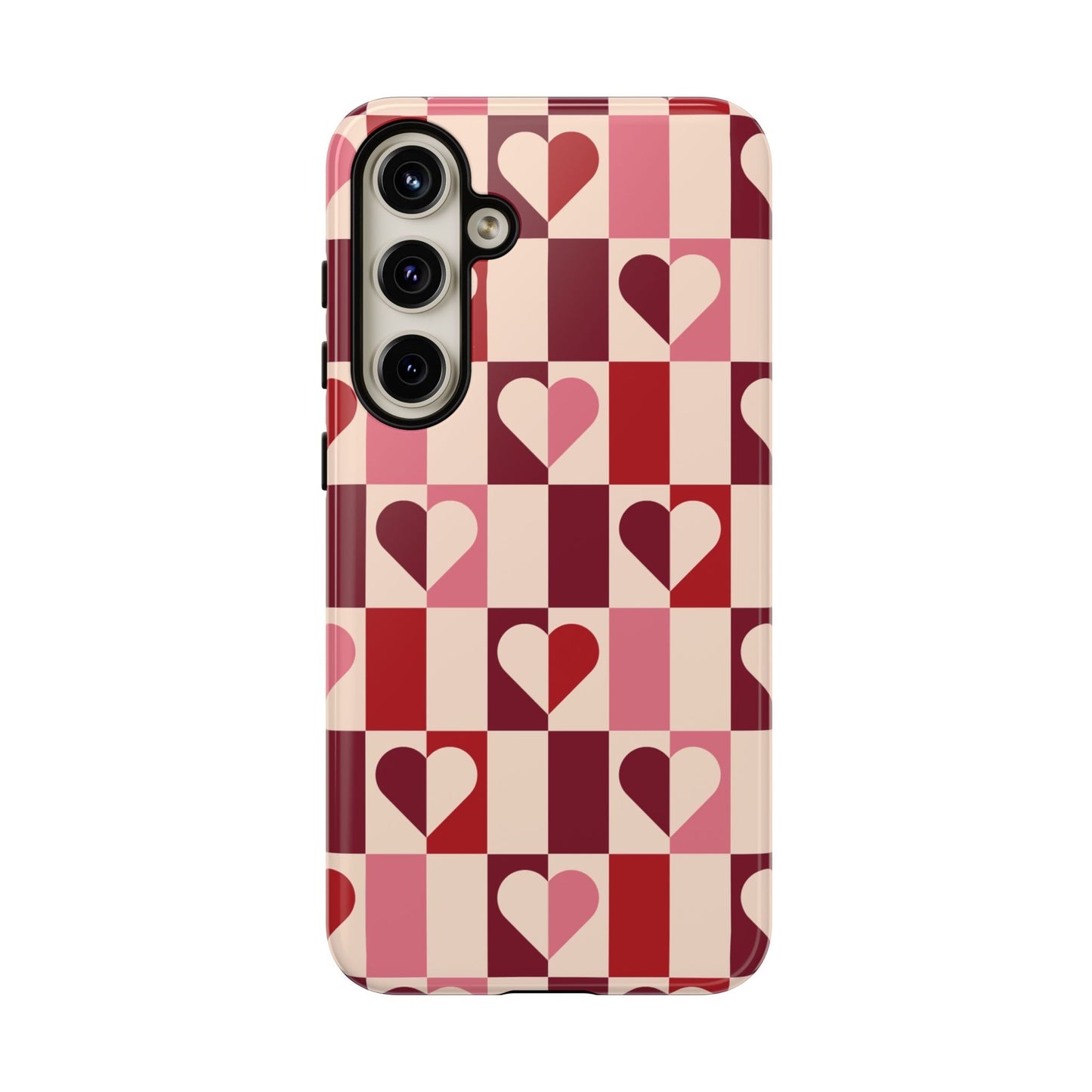 Funda Galaxy con corazones geométricos Devoted