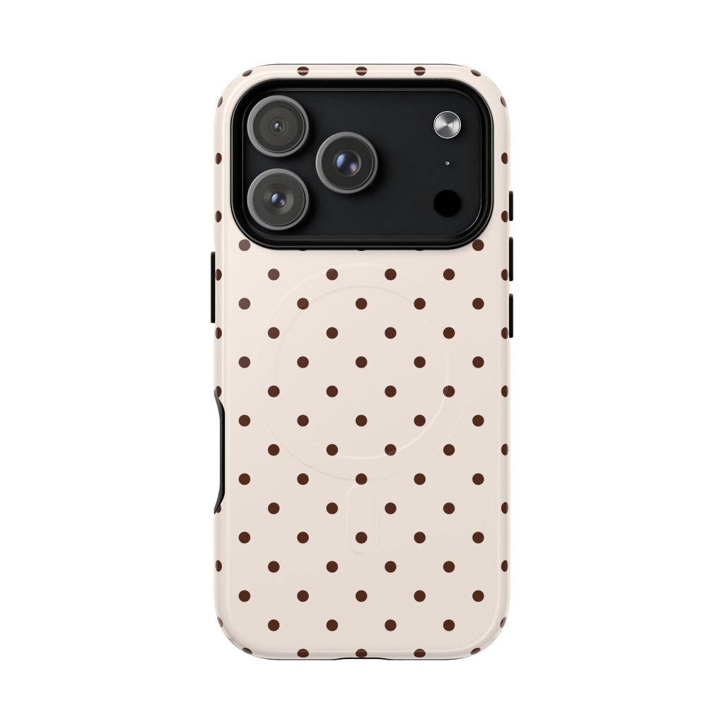 Vanilla Bean | Brown Polka Dot MagSafe Case