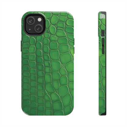 Glossy Croc | Green iPhone Case