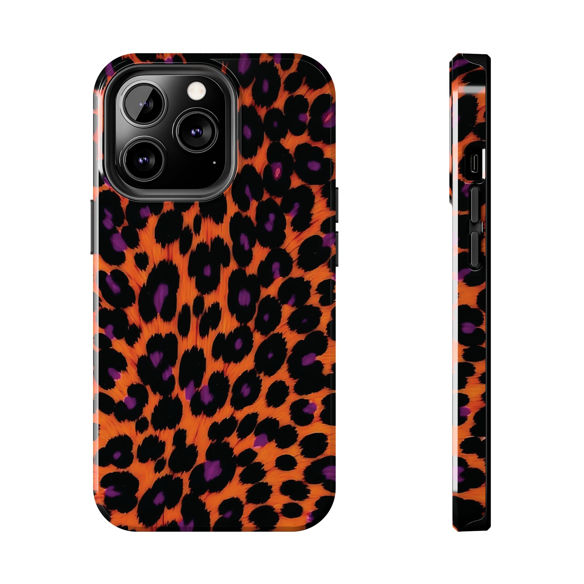 Orange Leopard Animal Print iPhone Case