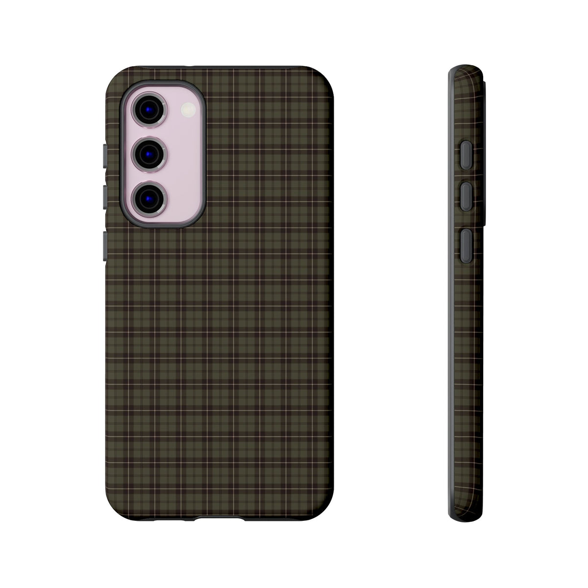 Highland Plaid | Olive Green Tartan Galaxy Case
