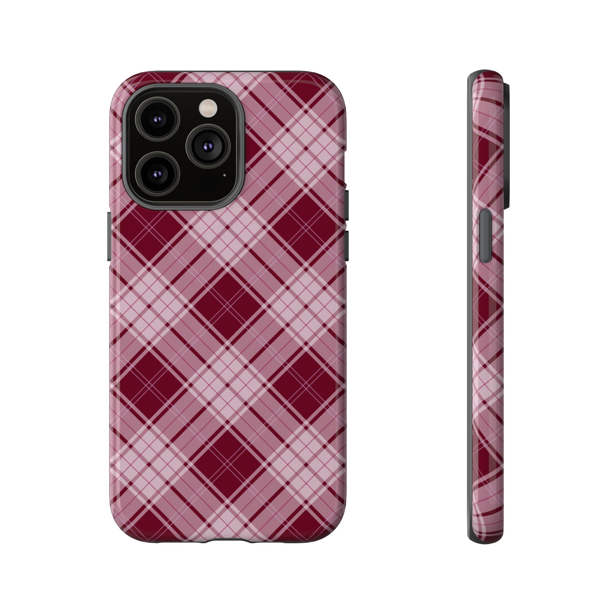 Berry Cute | Plaid iPhone Case