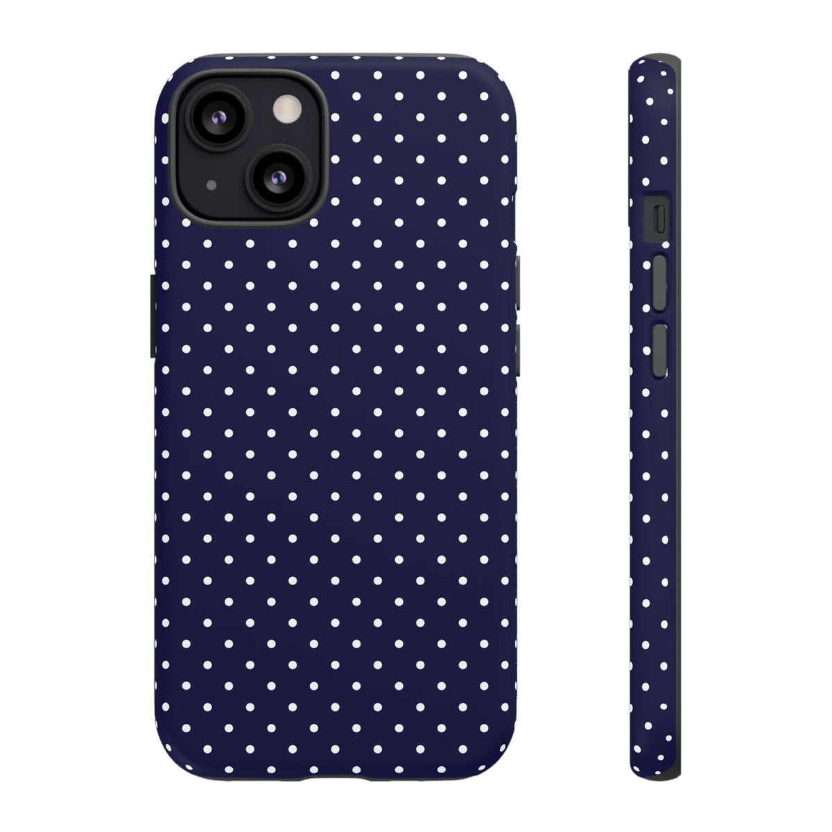 Dotty Chic | Navy Polka Dot iPhone Case