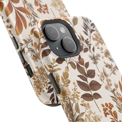 Autumn Botanical | Brown Floral MagSafe Case