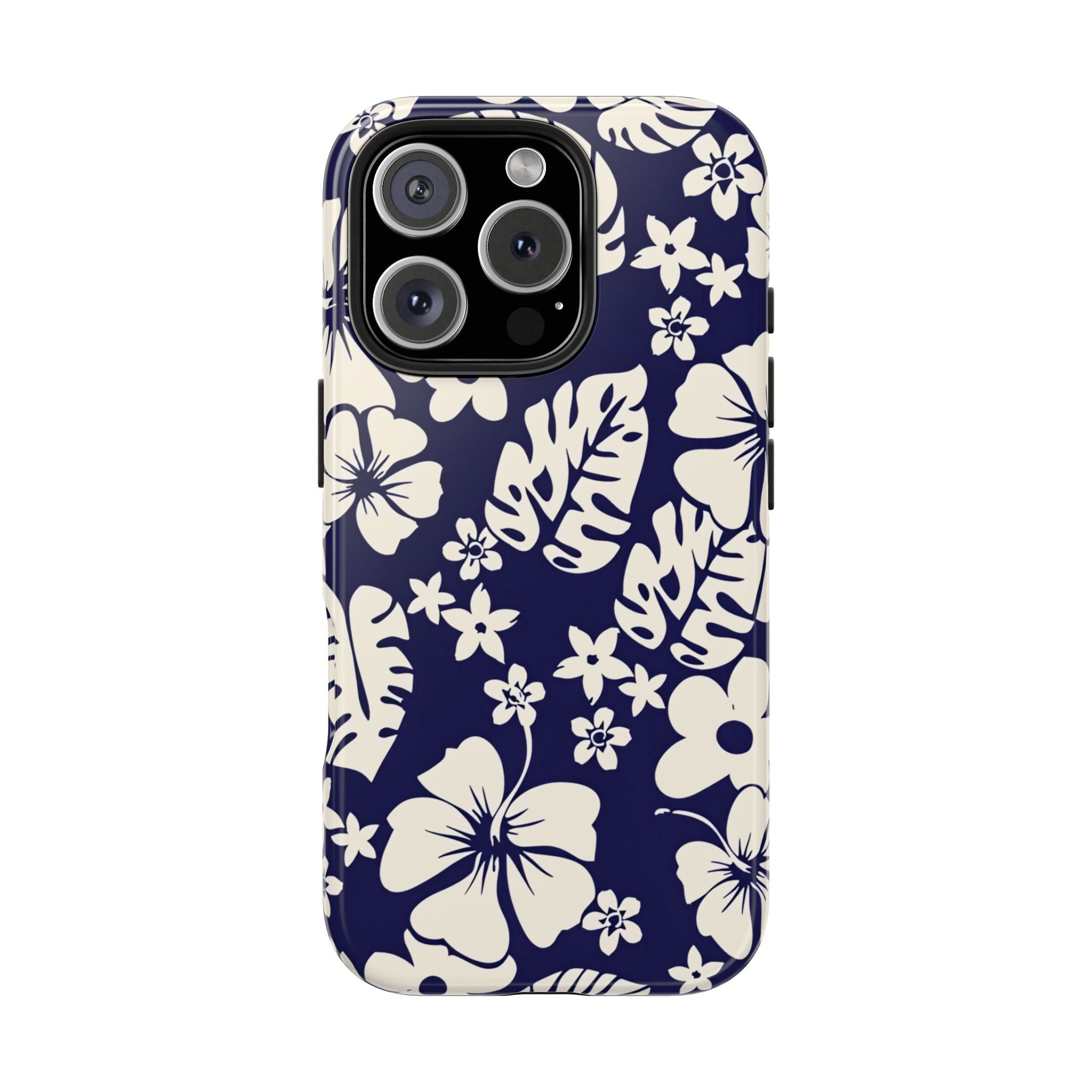 Tiki Beach Blue Floral iPhone Case