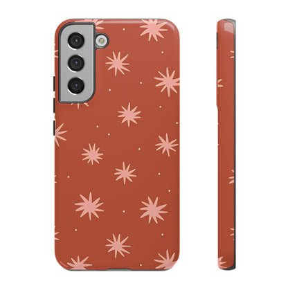 Boho Stars | Coque Galaxy rétro orange 