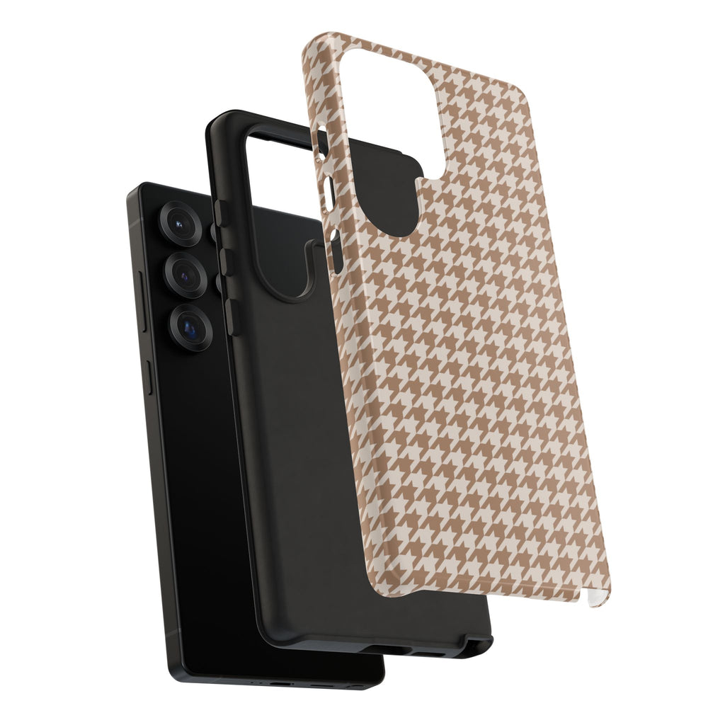 Checked In | Beige Gingham Galaxy Case