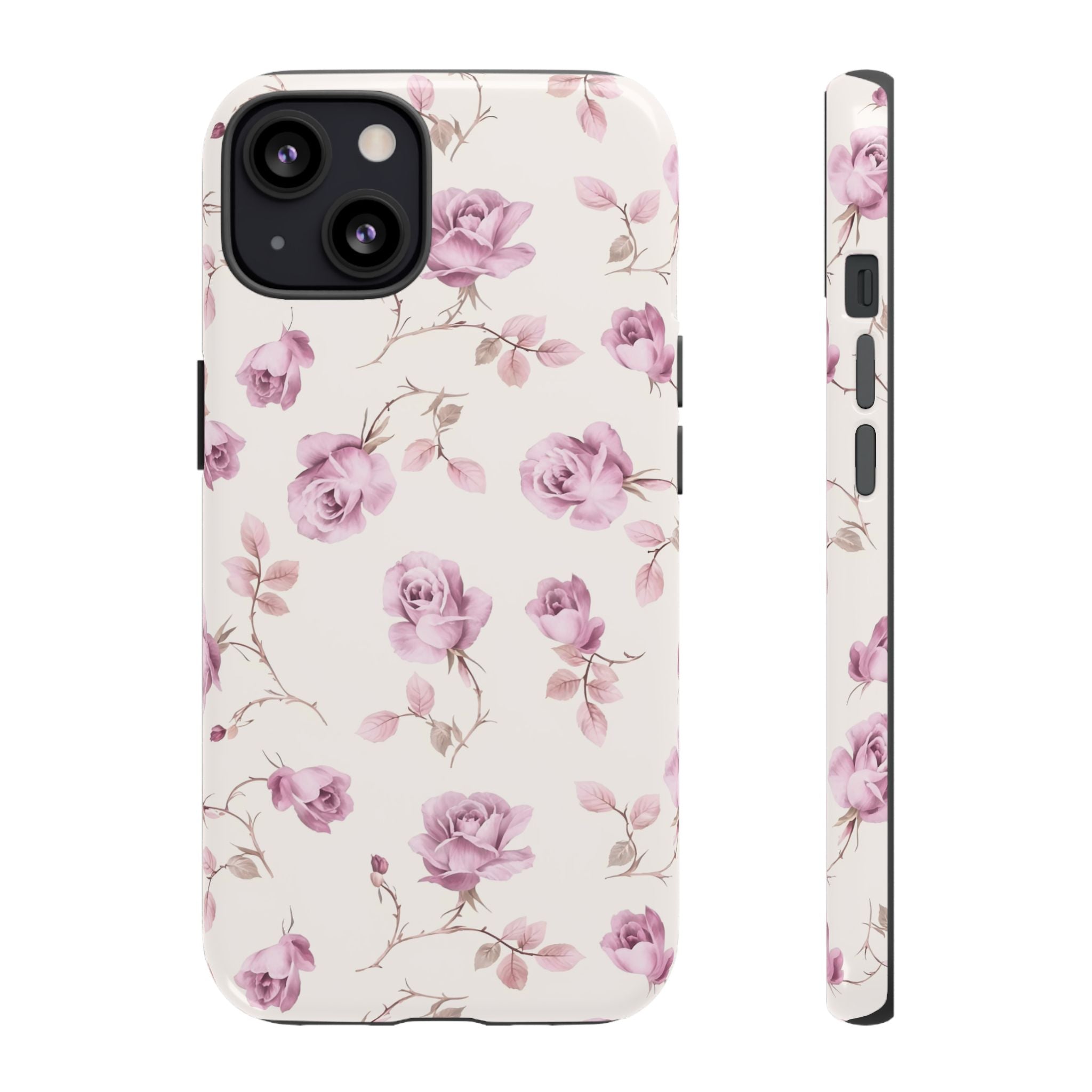 Rosa vintage | Coqueta floral Funda y vinilo para iPhone