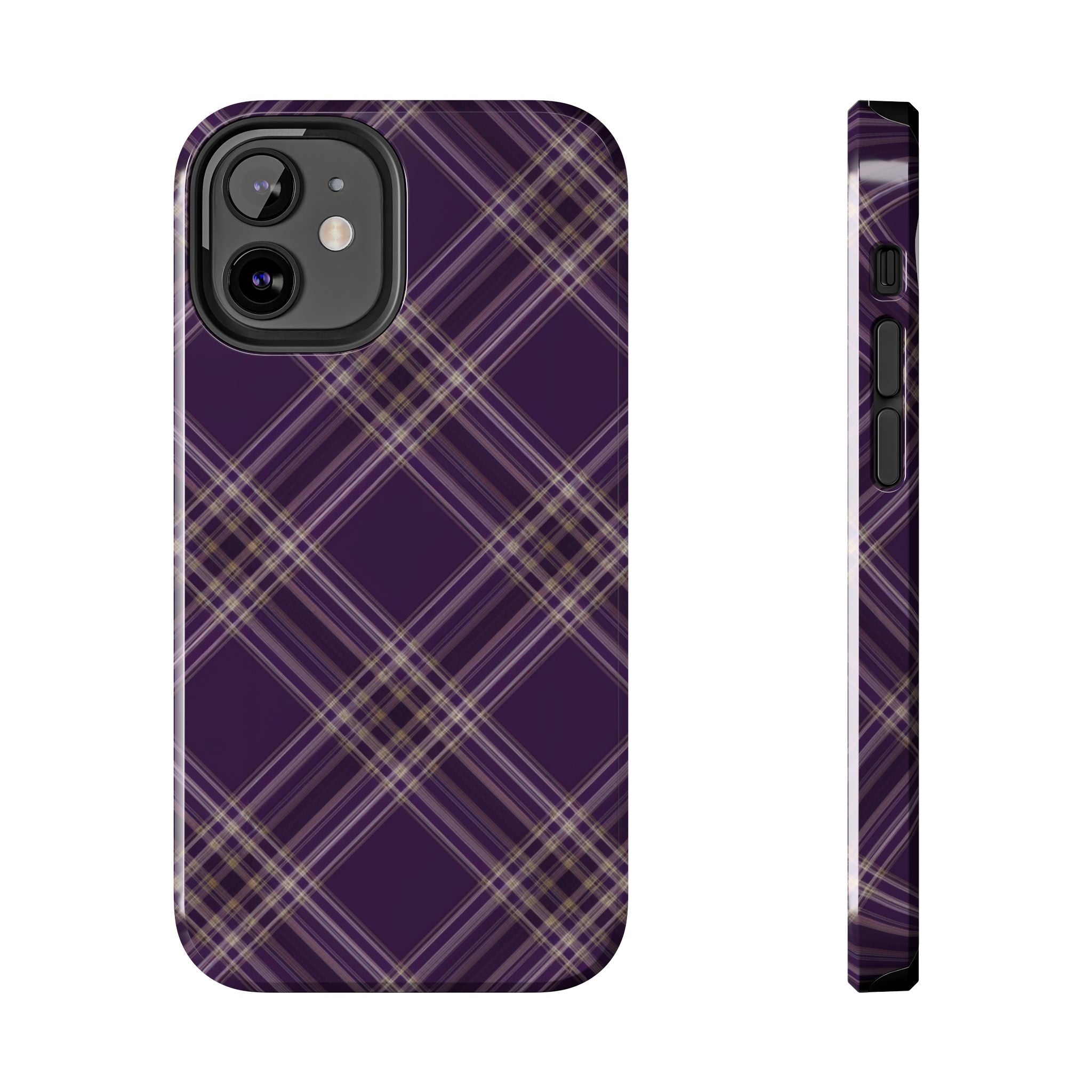 Plaid Prune | Coque iPhone Rétro