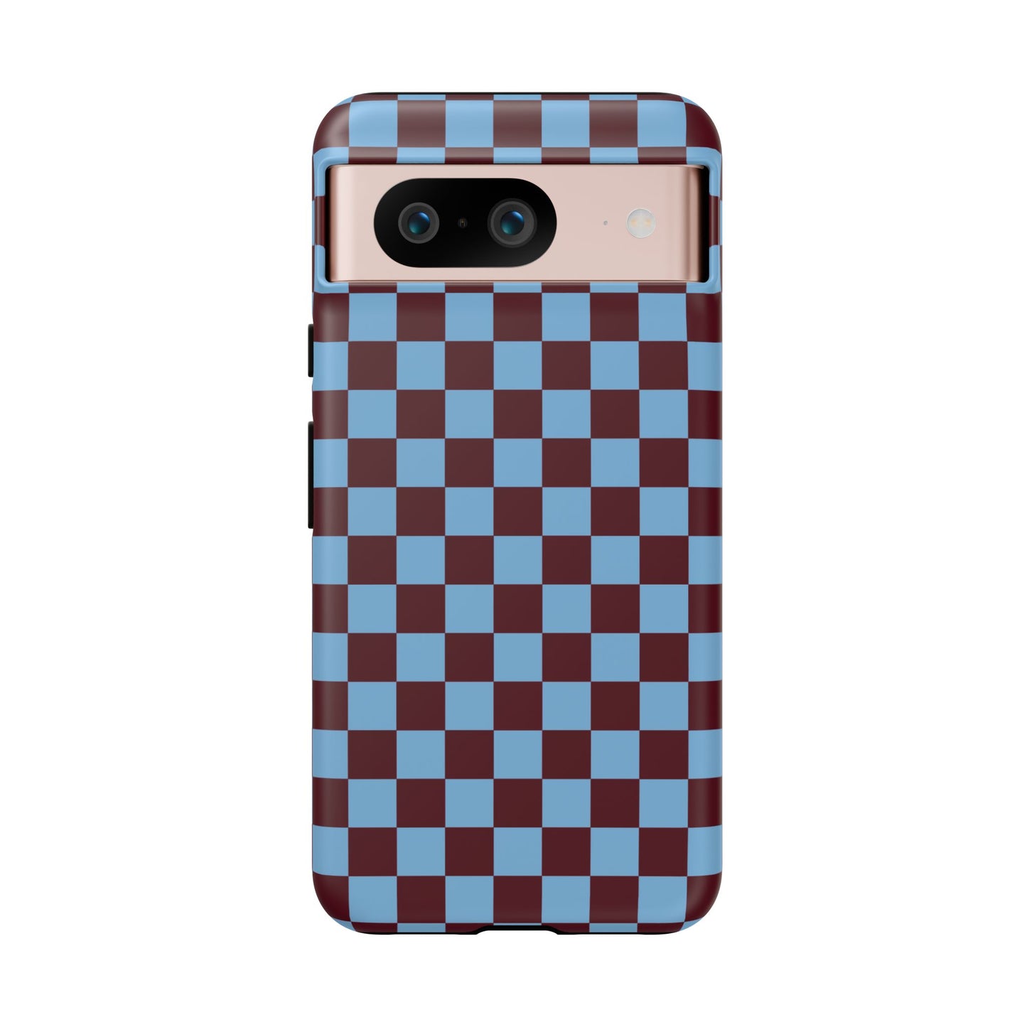 Checked Out | Blue & Brown Checkerboard Case