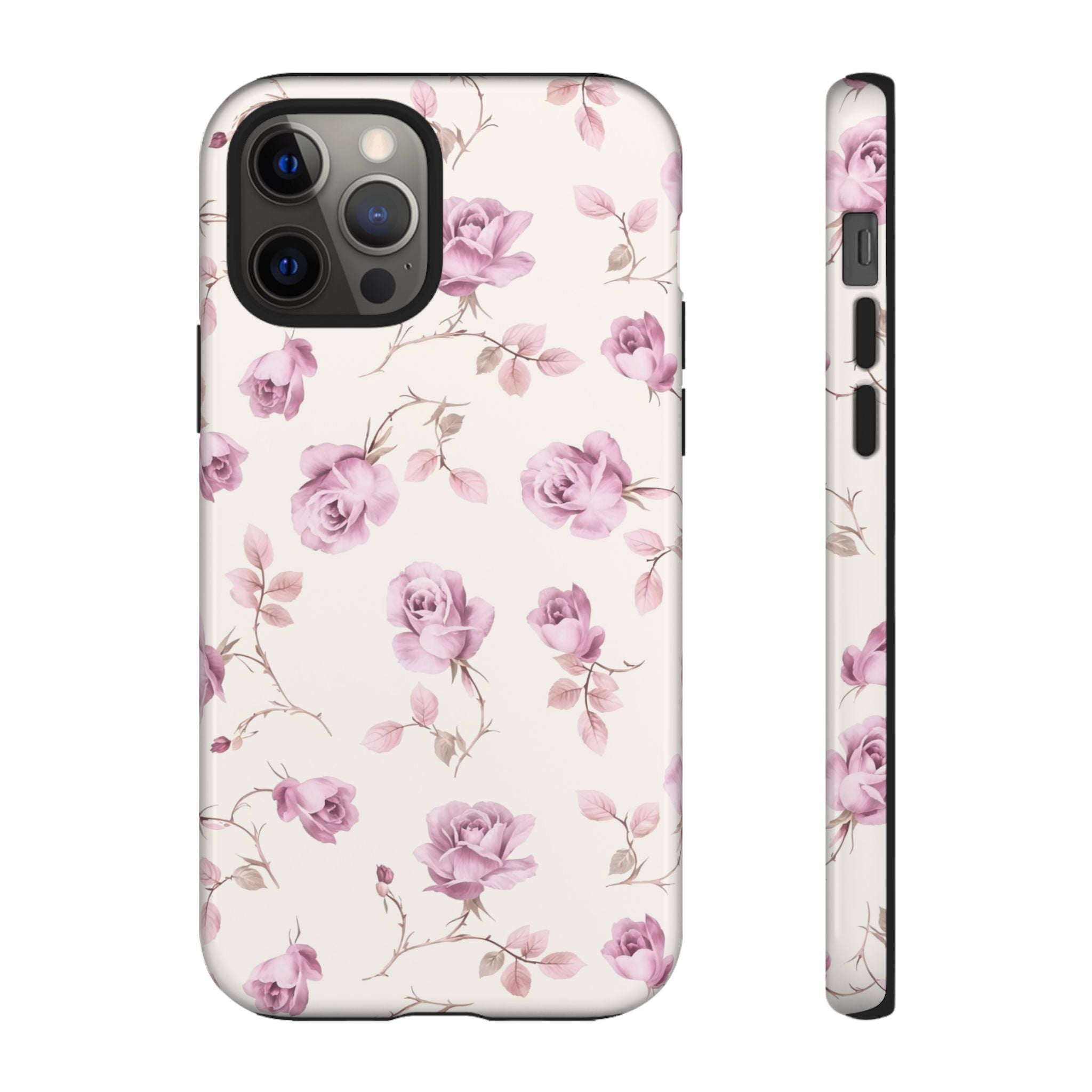 Rosa vintage | Coqueta floral Funda y vinilo para iPhone