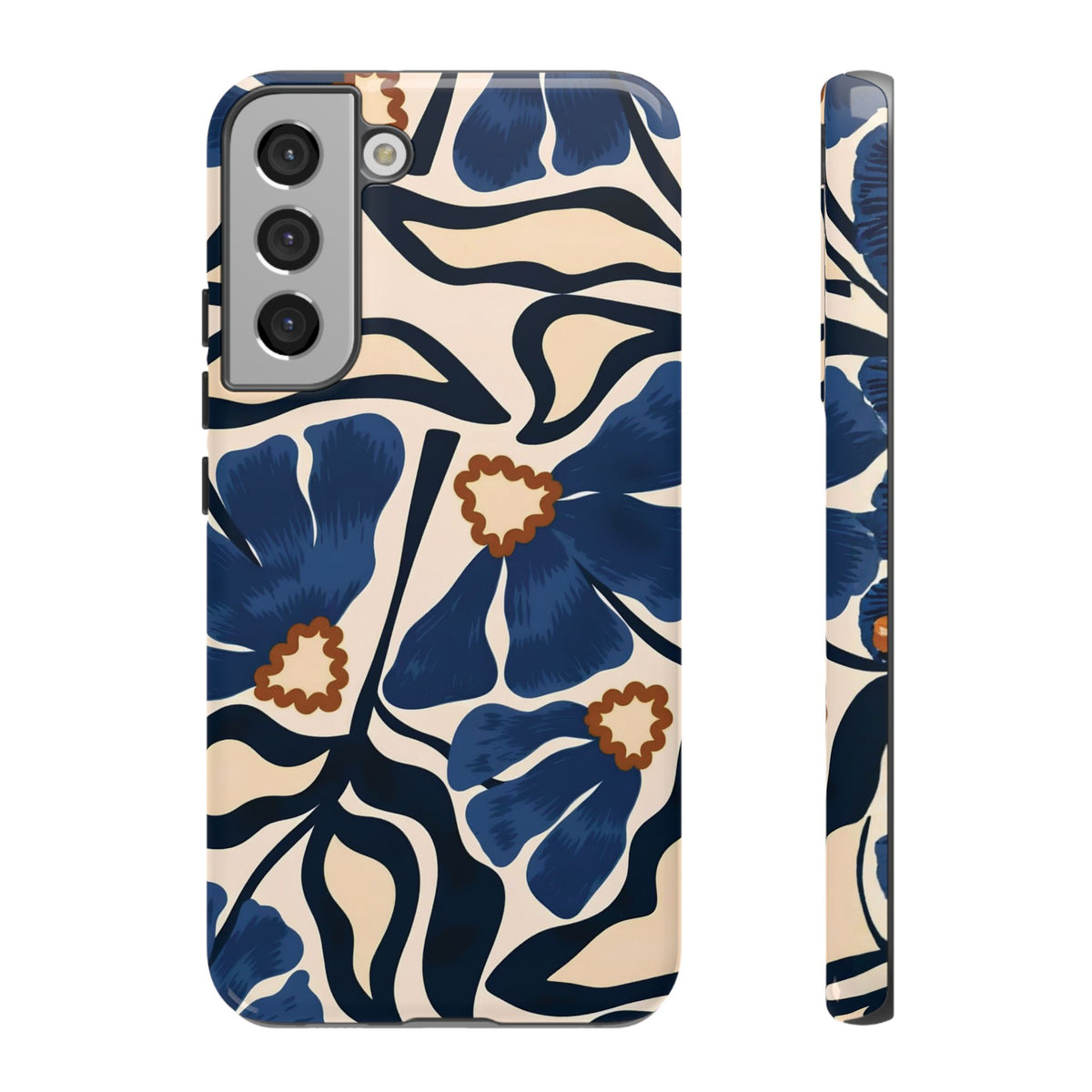 Blue Note | Abstract Blue Floral Samsung Galaxy Case