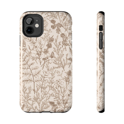 Coque iPhone Beige Botanical | Floral