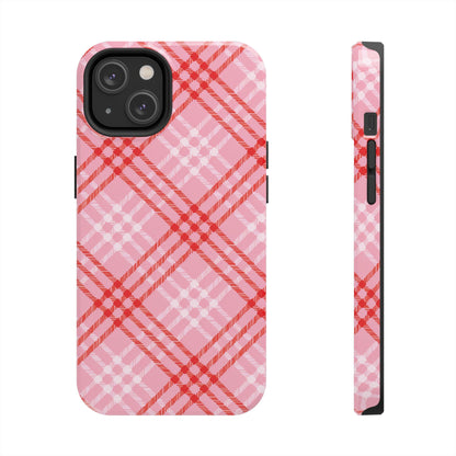 Chanelle | Pink Plaid iPhone Case