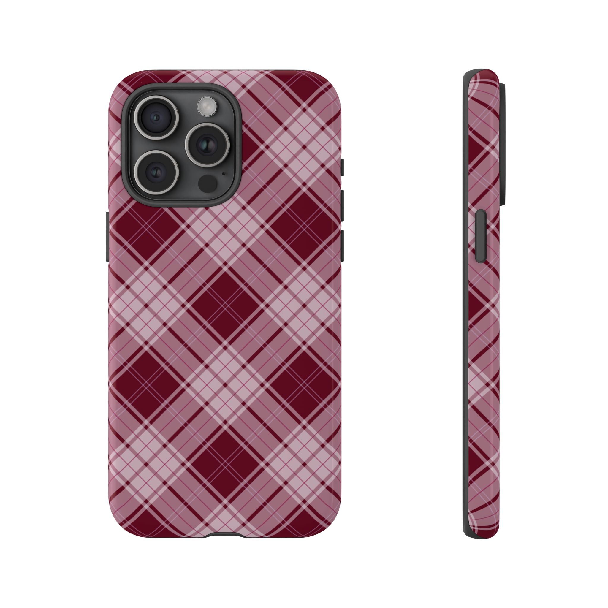 Berry Cute | Plaid iPhone Case