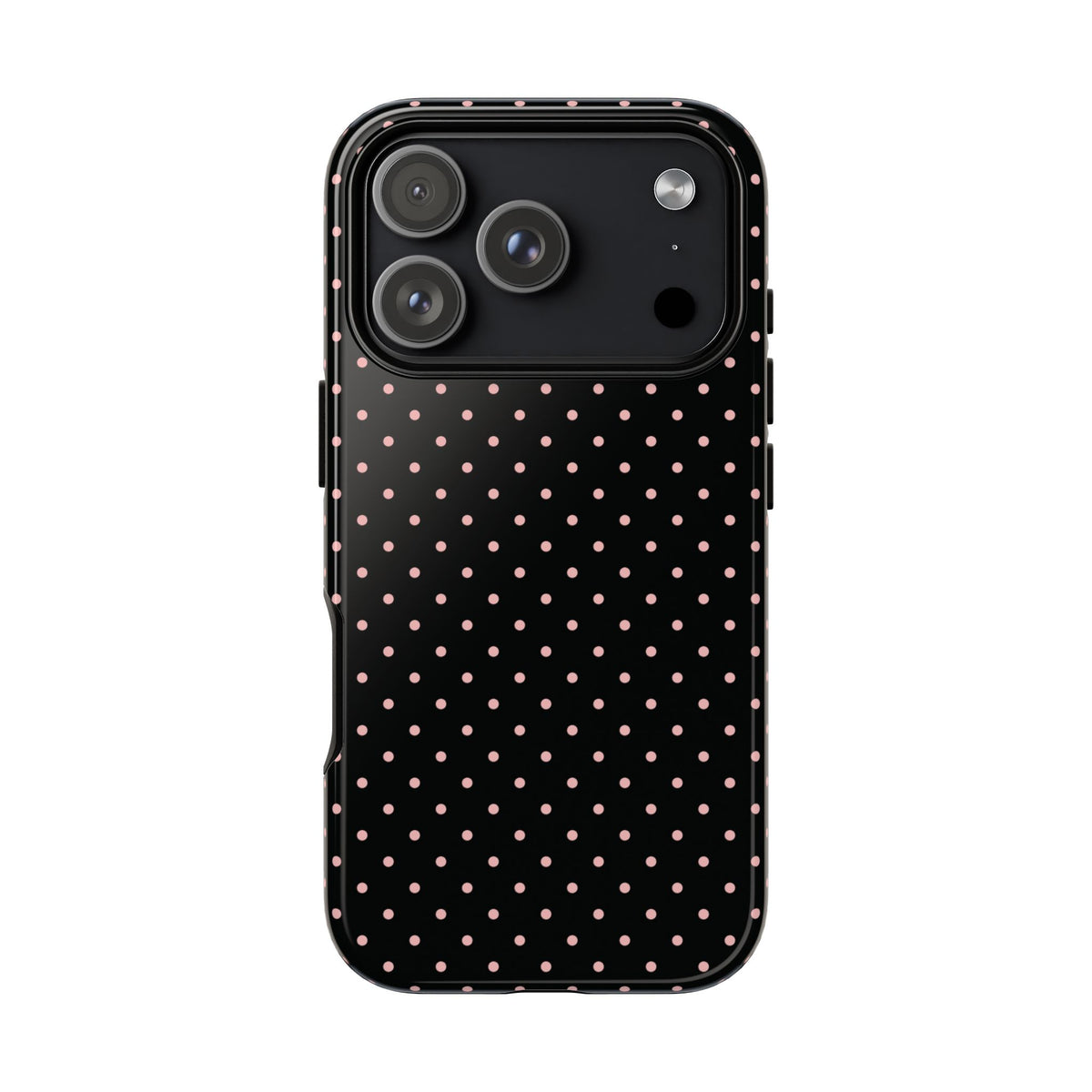 Polka Flirt | Pink & Black Polka Dot iPhone Case