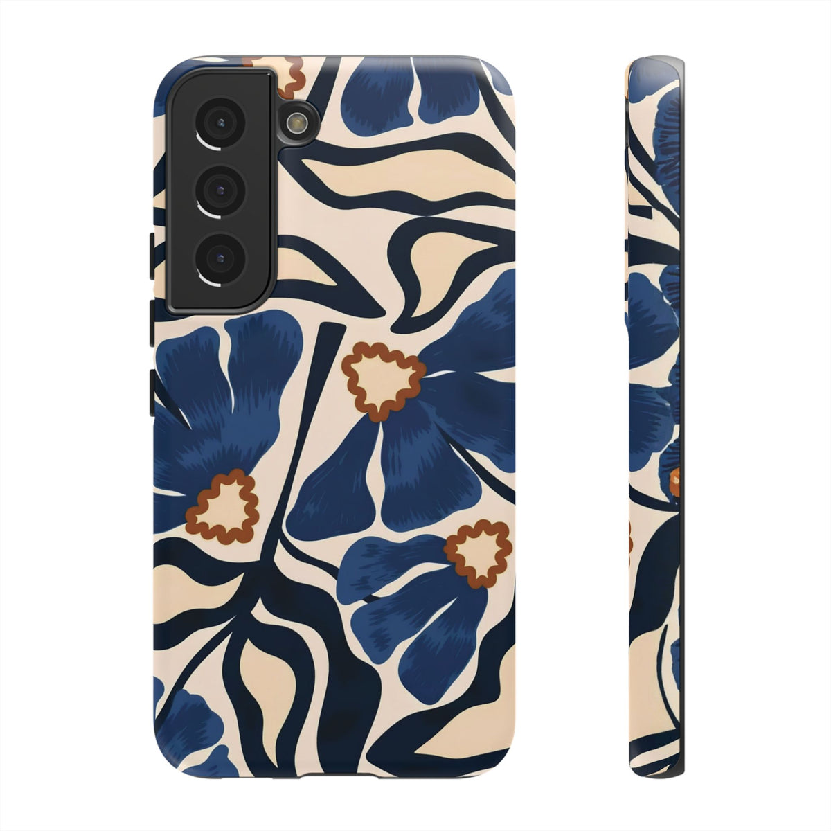 Blue Note | Abstract Blue Floral Samsung Galaxy Case