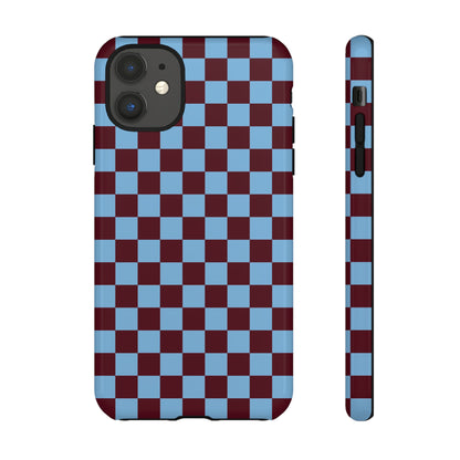 Checked Out | Blue & Brown Checkerboard Case