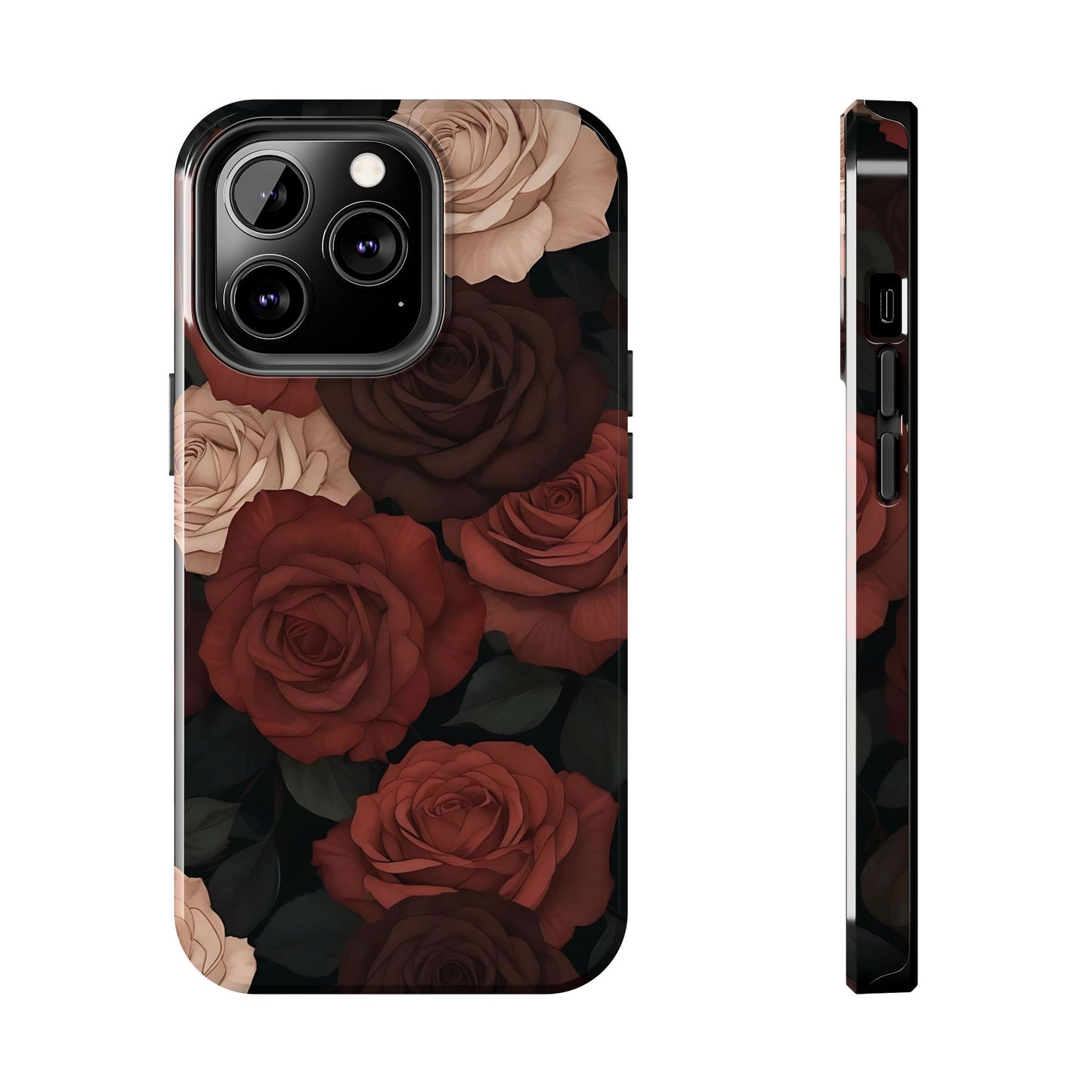 Roses | Brown Floral iPhone Case