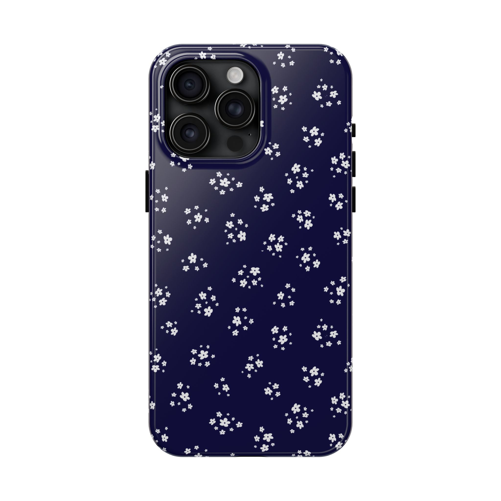 Navy Blooms Floral iPhone Case
