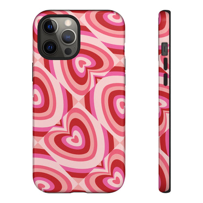 Hearts Squared | Pink Retro Heart Case