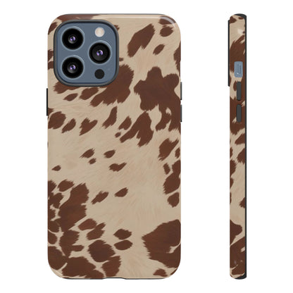 Rodeo Girl | Brown Cow Print Case