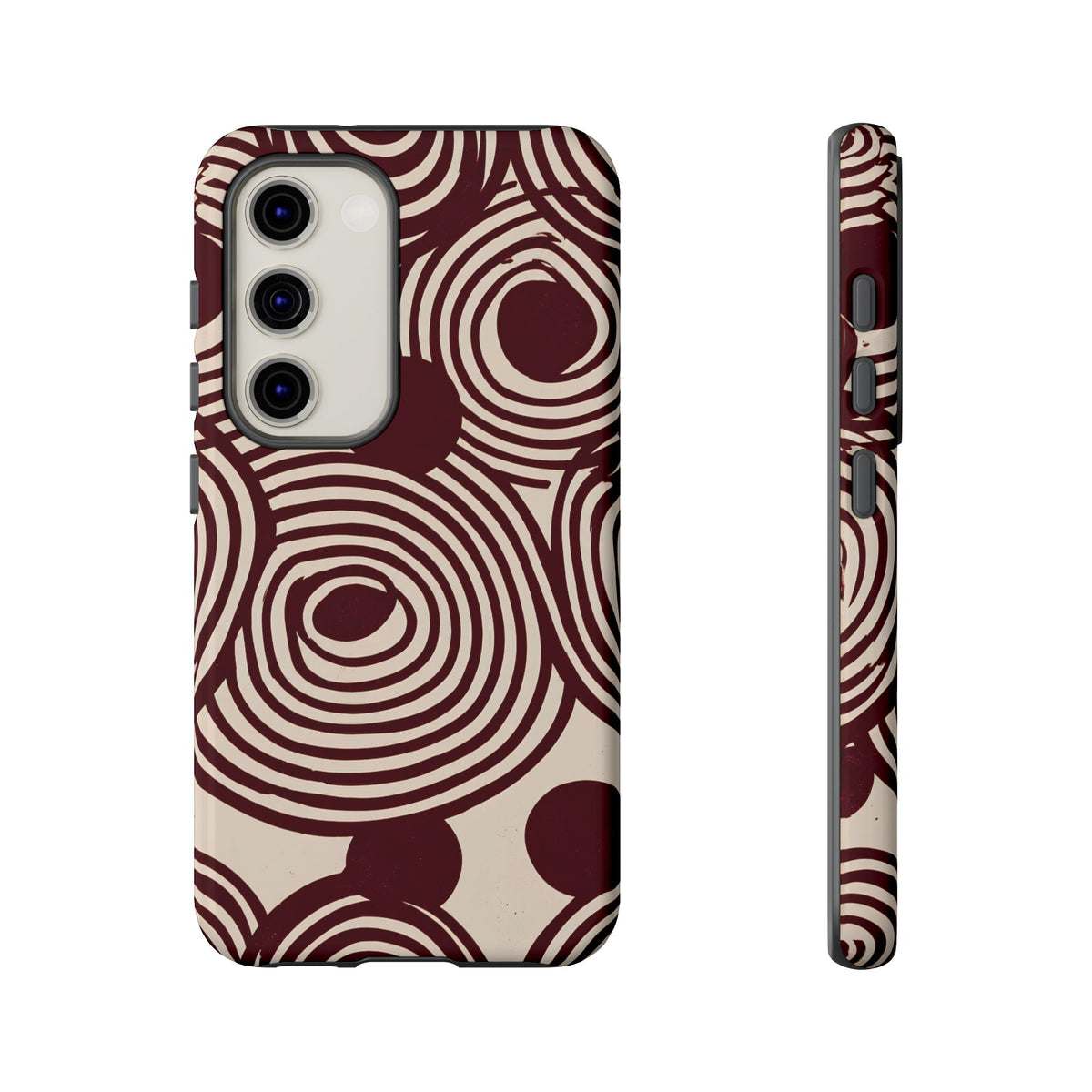 Retrograde | Burgundy Retro Geometric Galaxy Case
