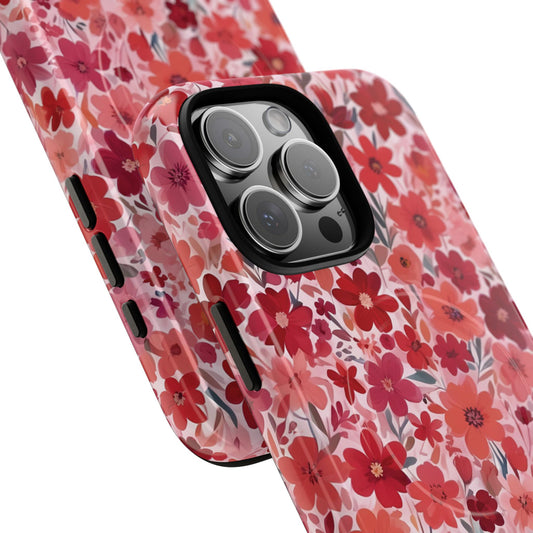 Funda MagSafe con diseño floral Think Pink