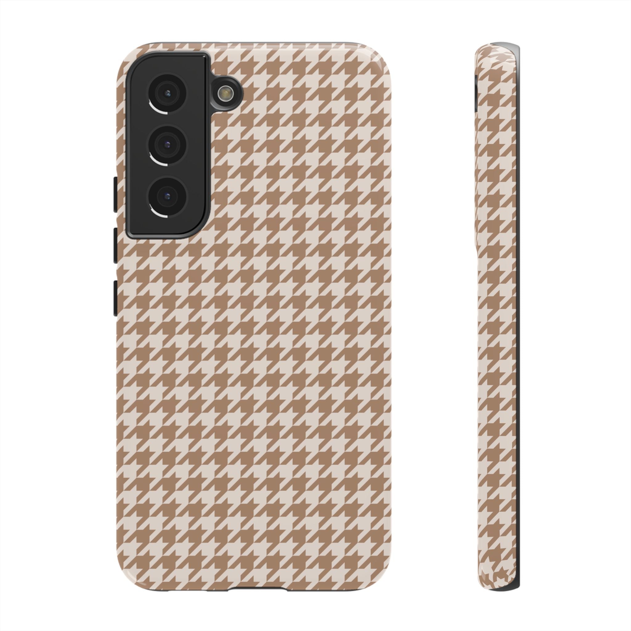 Checked In | Beige Gingham Galaxy Case