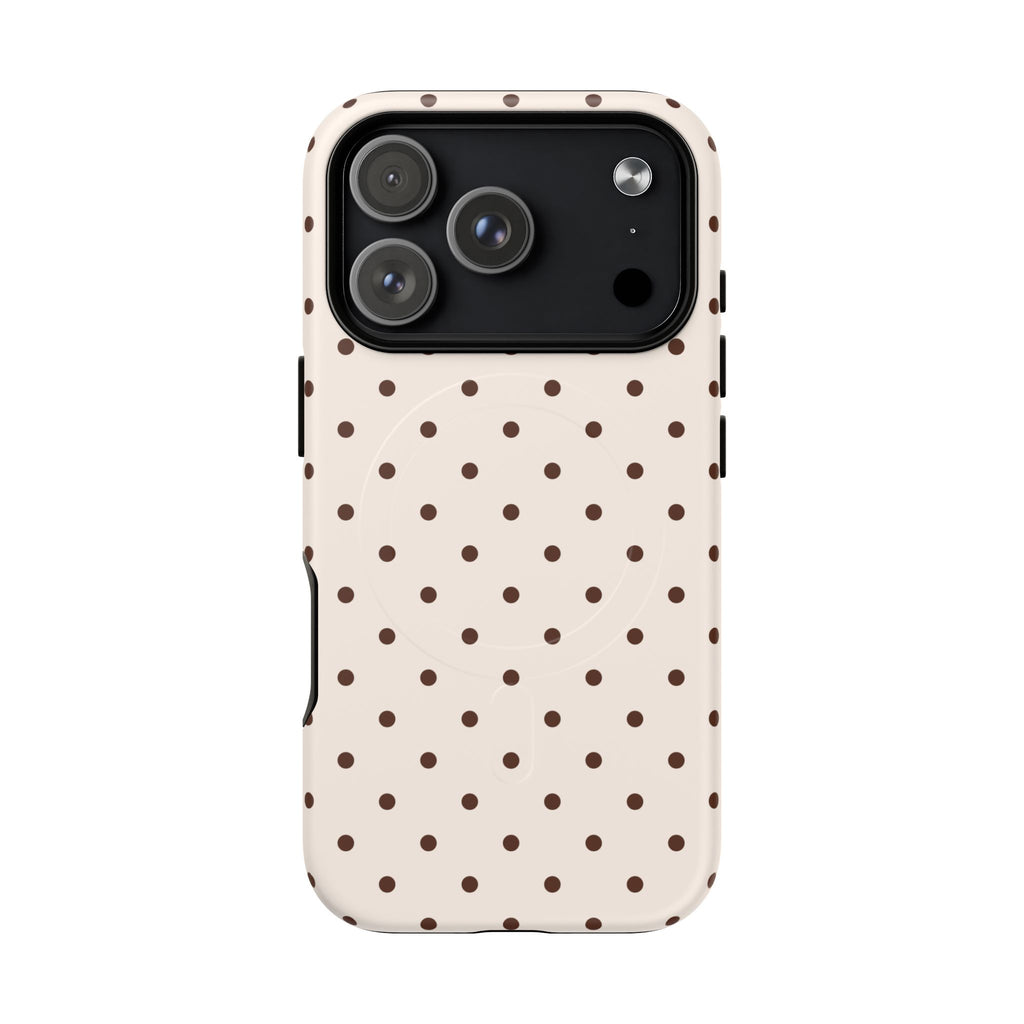 Vanilla Bean | Brown Polka Dot MagSafe Case