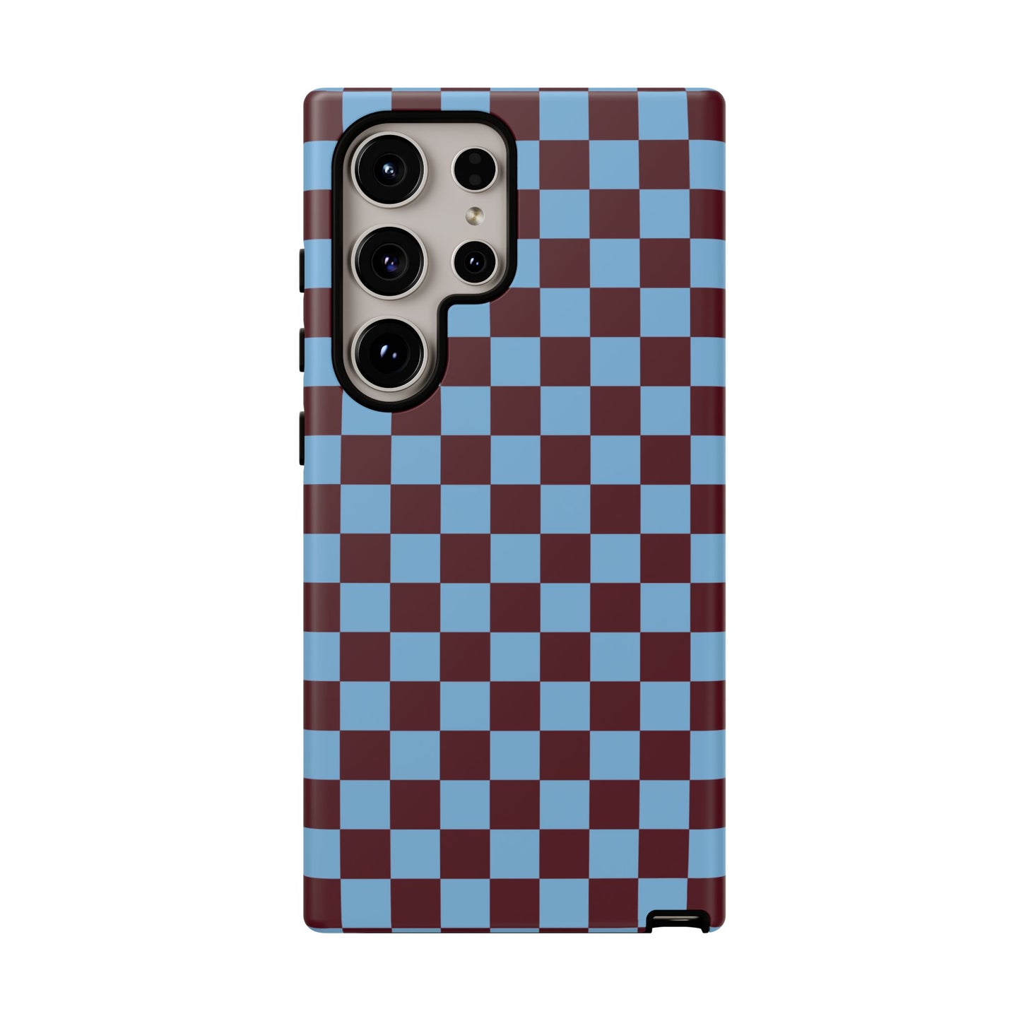 Checked Out | Blue & Brown Checkerboard Case