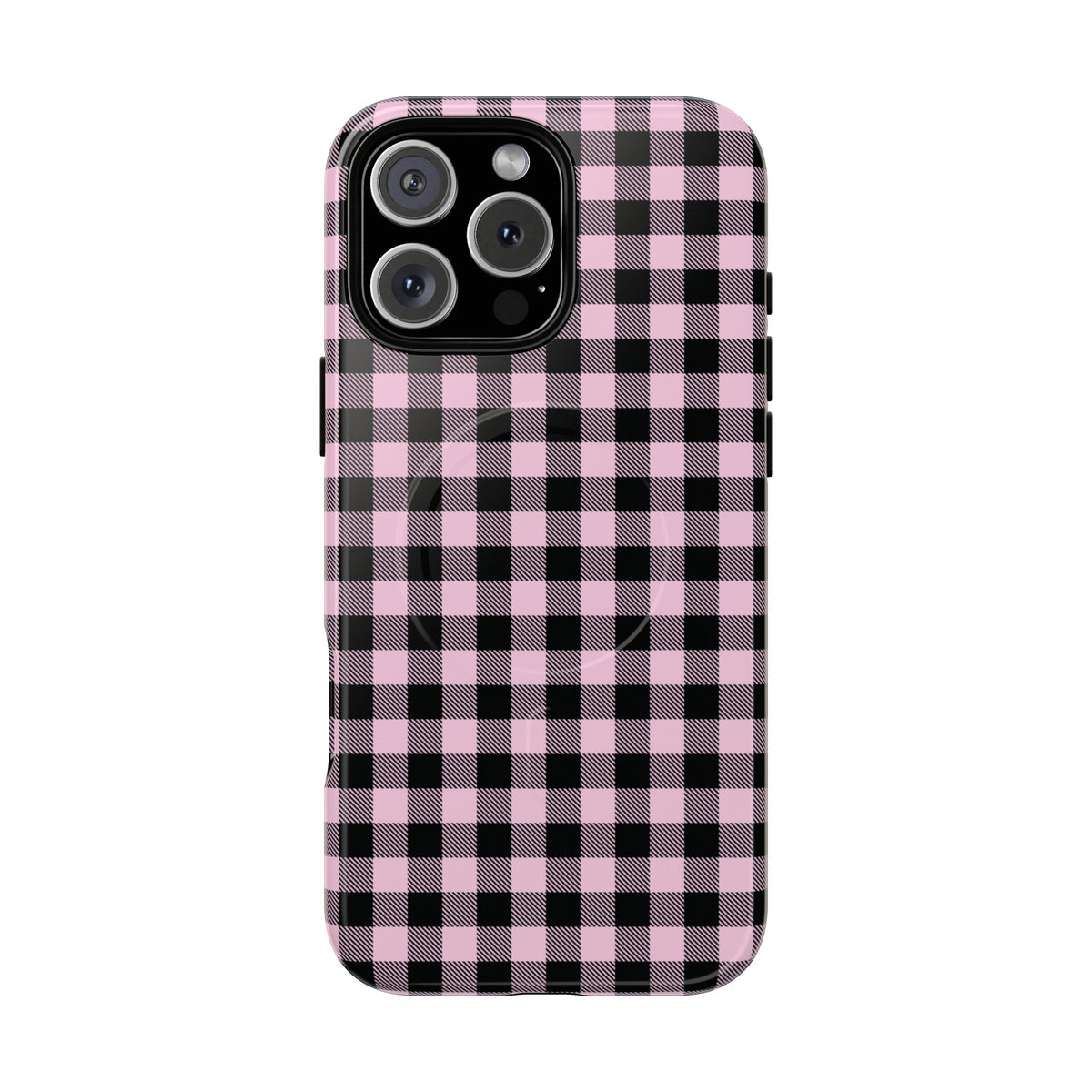 Pink Punk | Pink & Black Check MagSafe Case