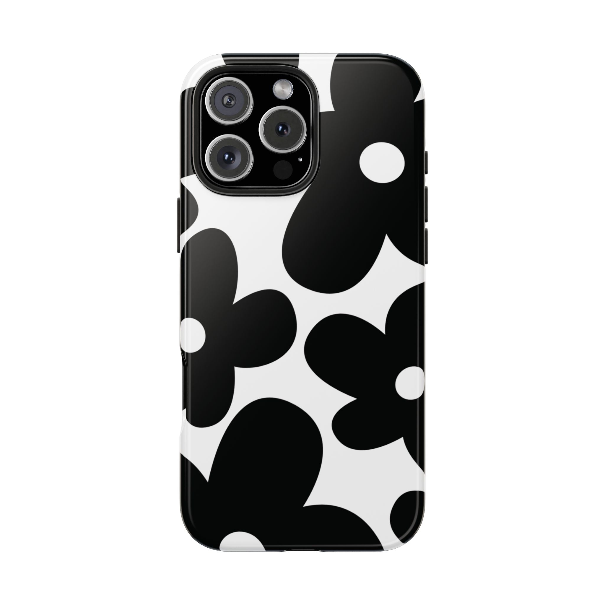 Y2K Daisy Black Flower iPhone Case