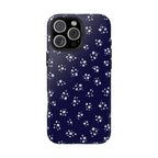 Navy Blooms Floral iPhone Case