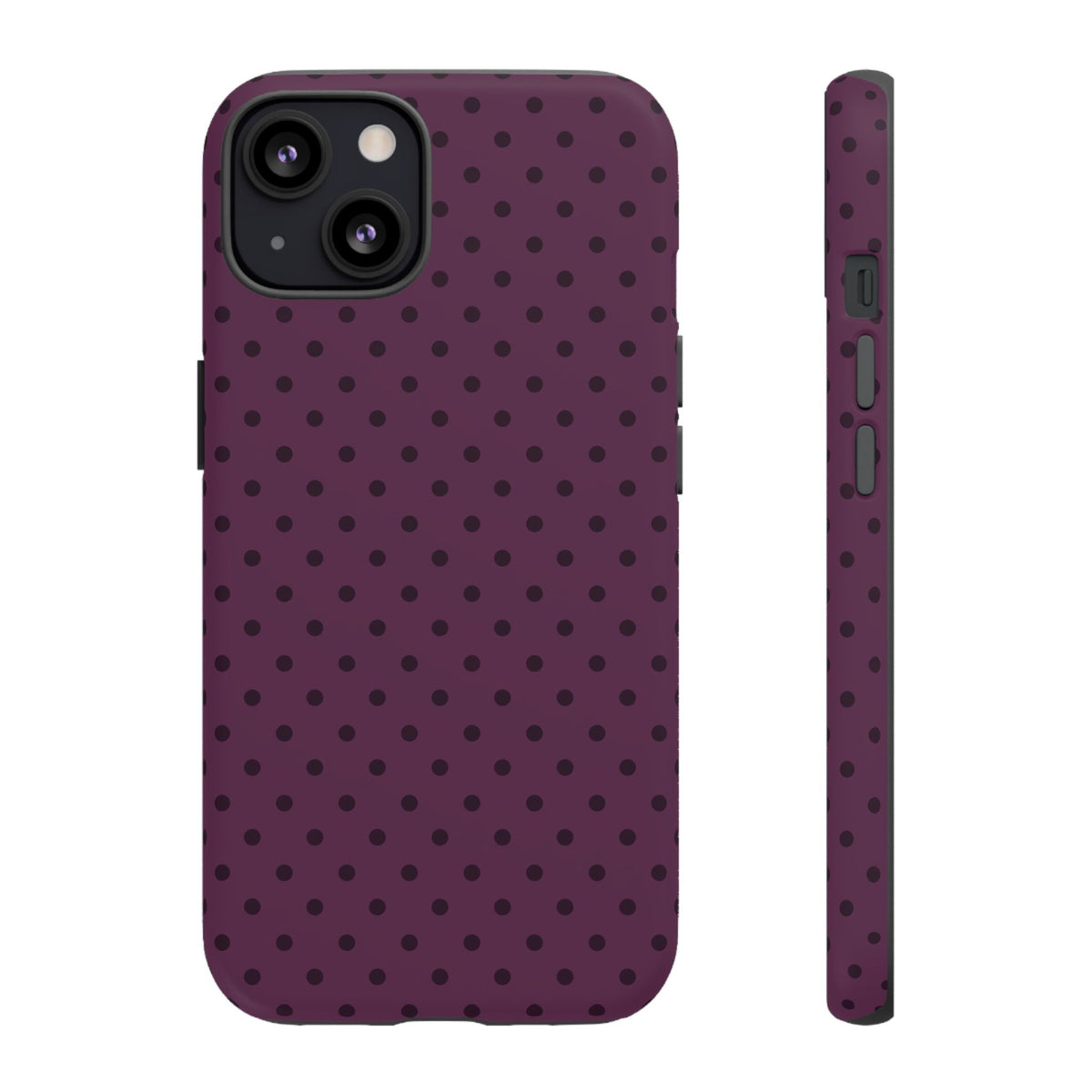 Plum Mood | Polka Dot iPhone Case