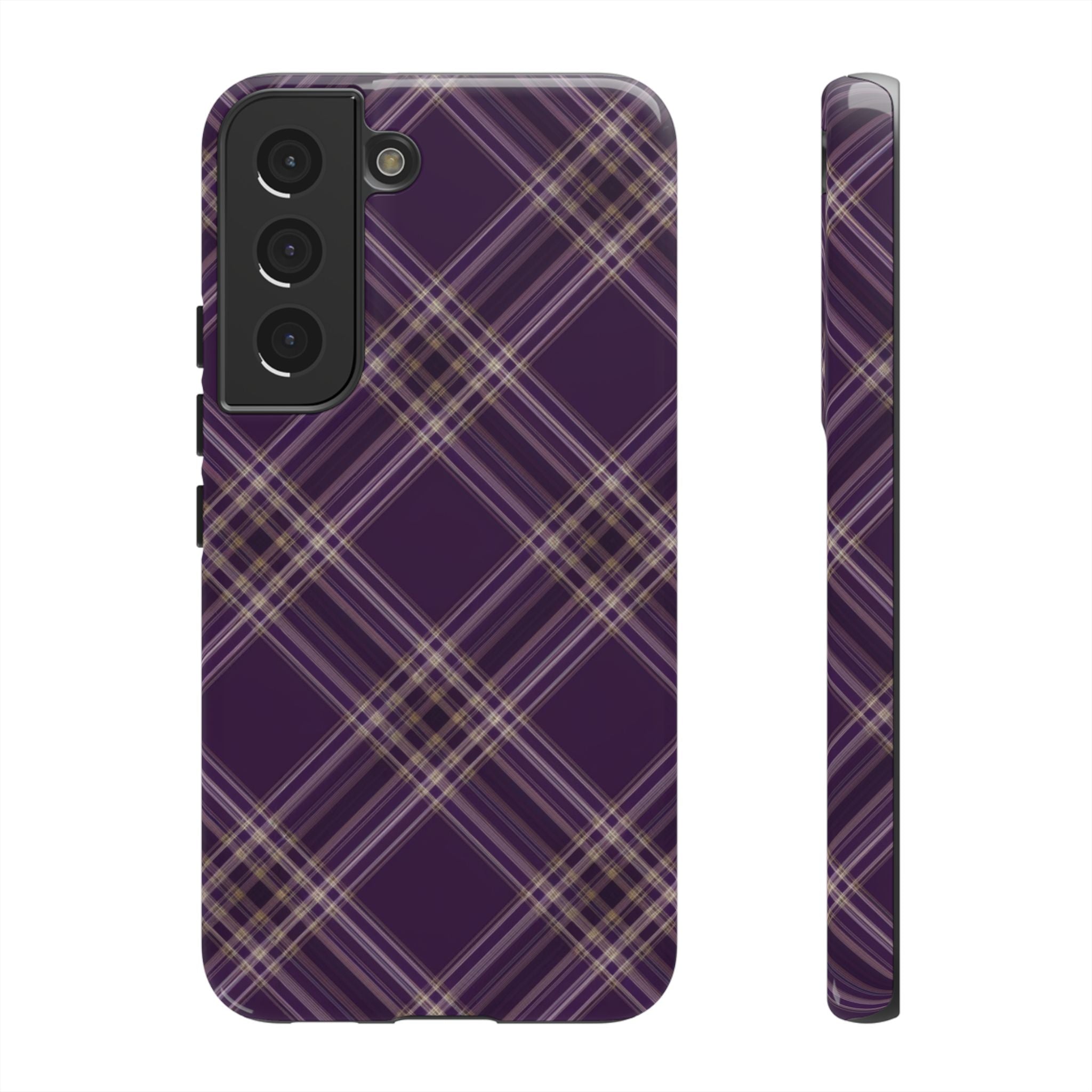 Plum Plaid Galaxy Case
