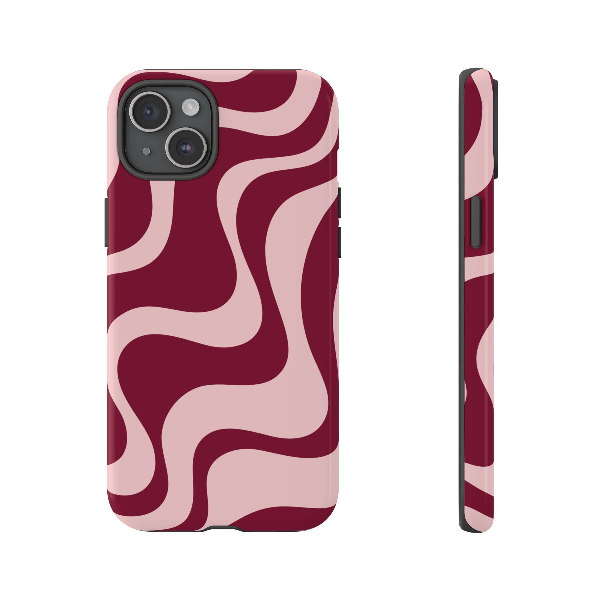 Burgundy Waves | iPhone Case