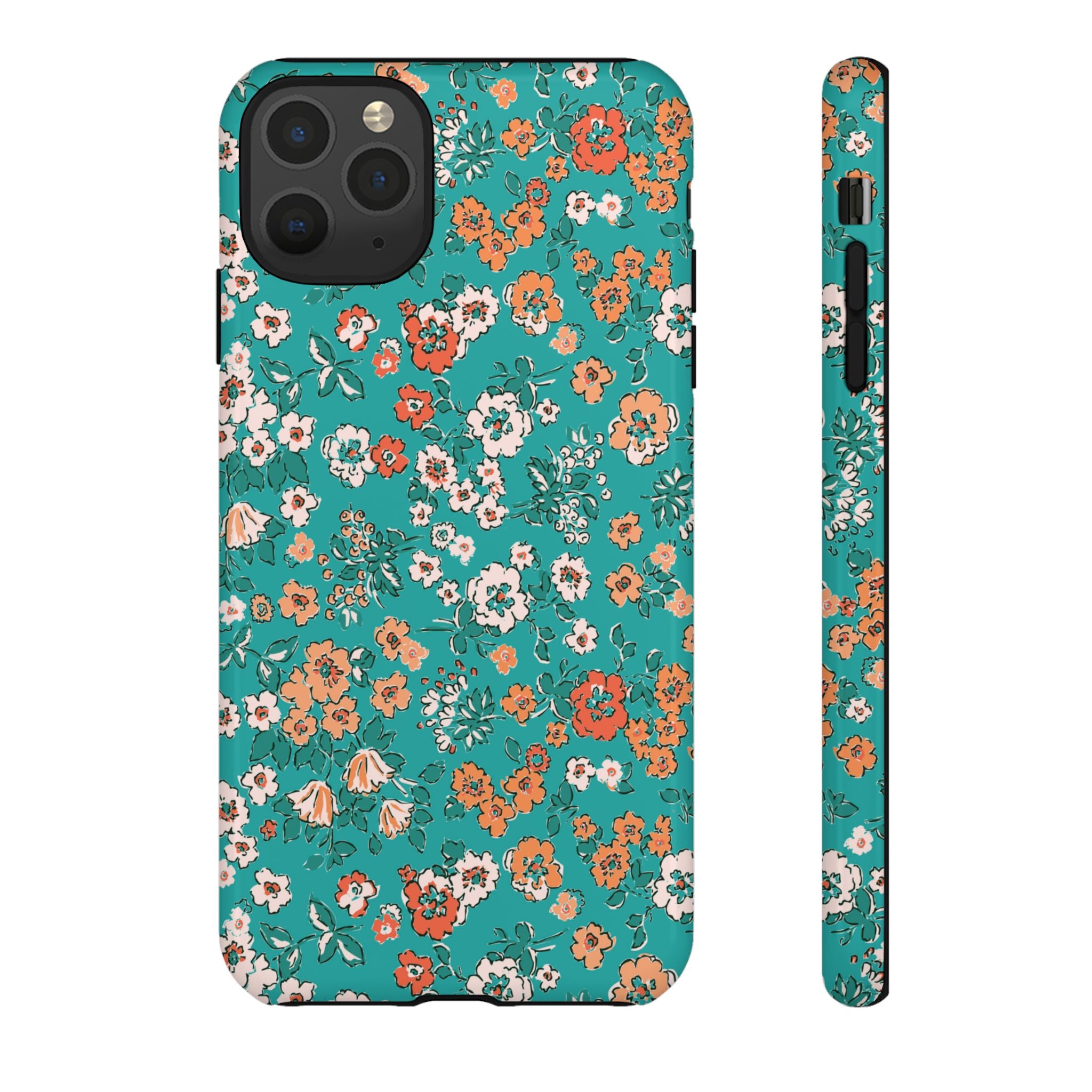 Coque iPhone à motif floral | Teal Garden