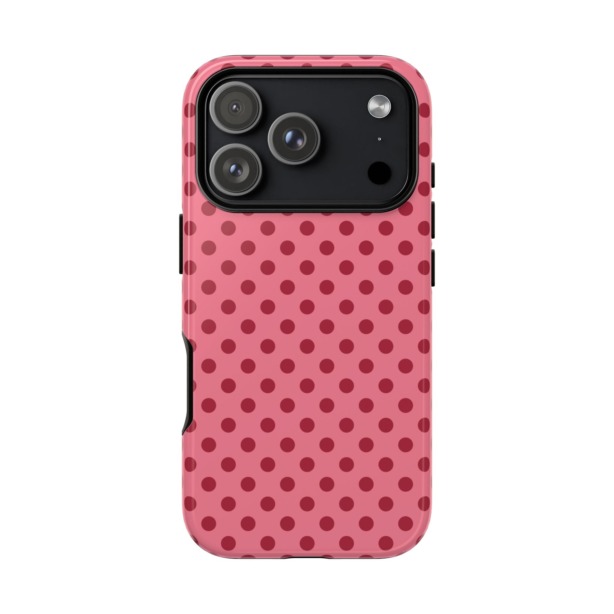 Berry Kiss Polka Dot iPhone Case
