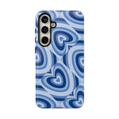 Hearts Squared | Blue Heart Pattern Case