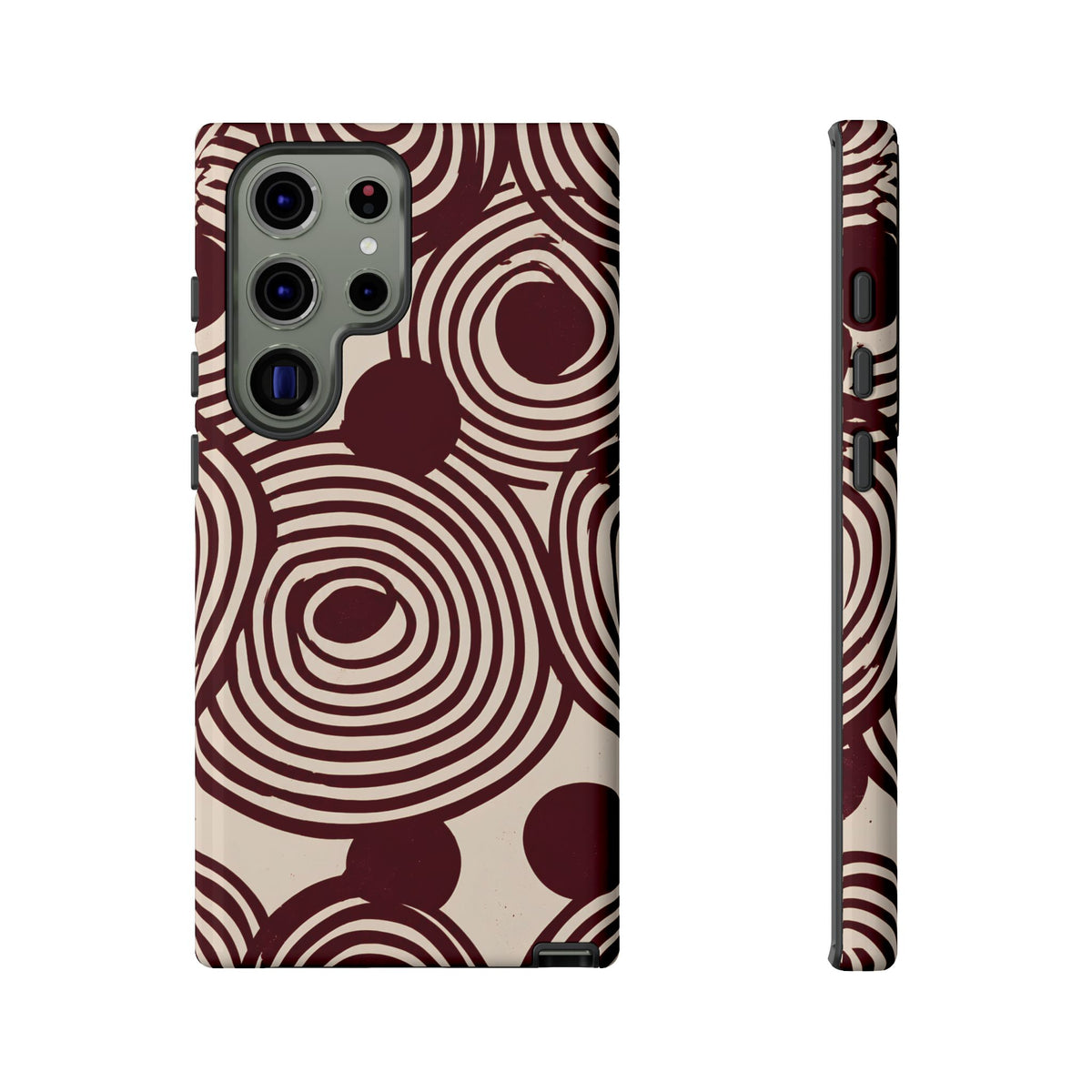 Retrograde | Burgundy Retro Geometric Galaxy Case