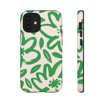 Happy | Green Modern Floral Case