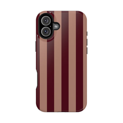 Tribeca | Burgundy Striped iPhone Case