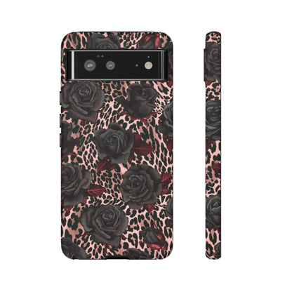 Midnight Rose | Pink Leopard Floral Case