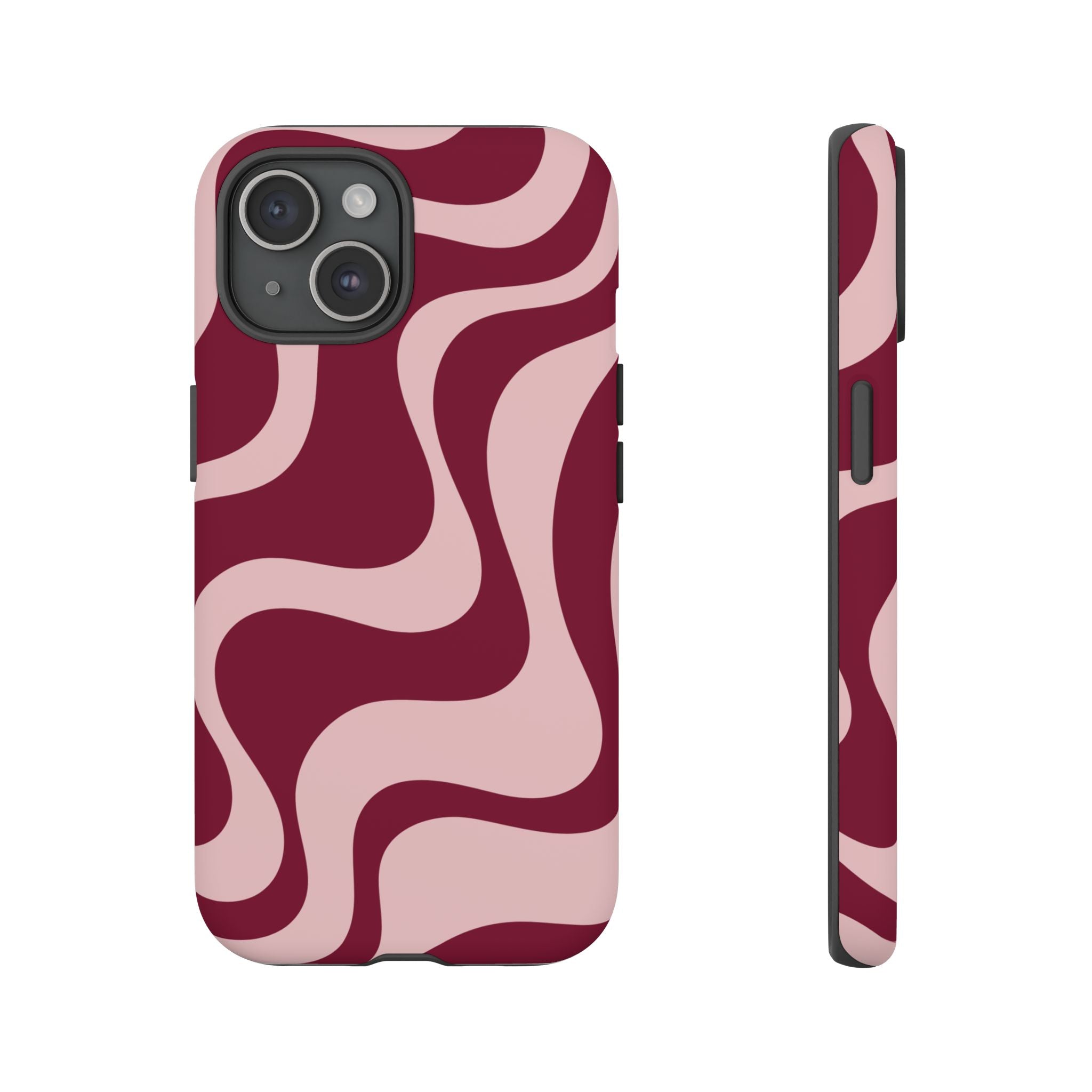 Burgundy Waves | iPhone Case