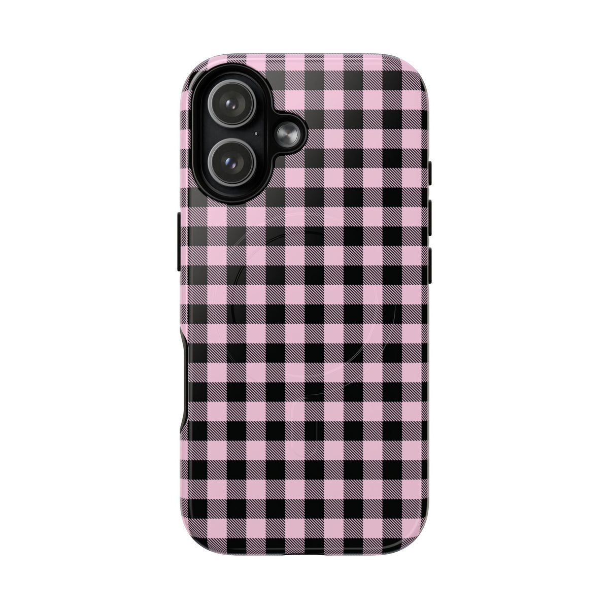 Pink Punk | Pink & Black Check MagSafe Case