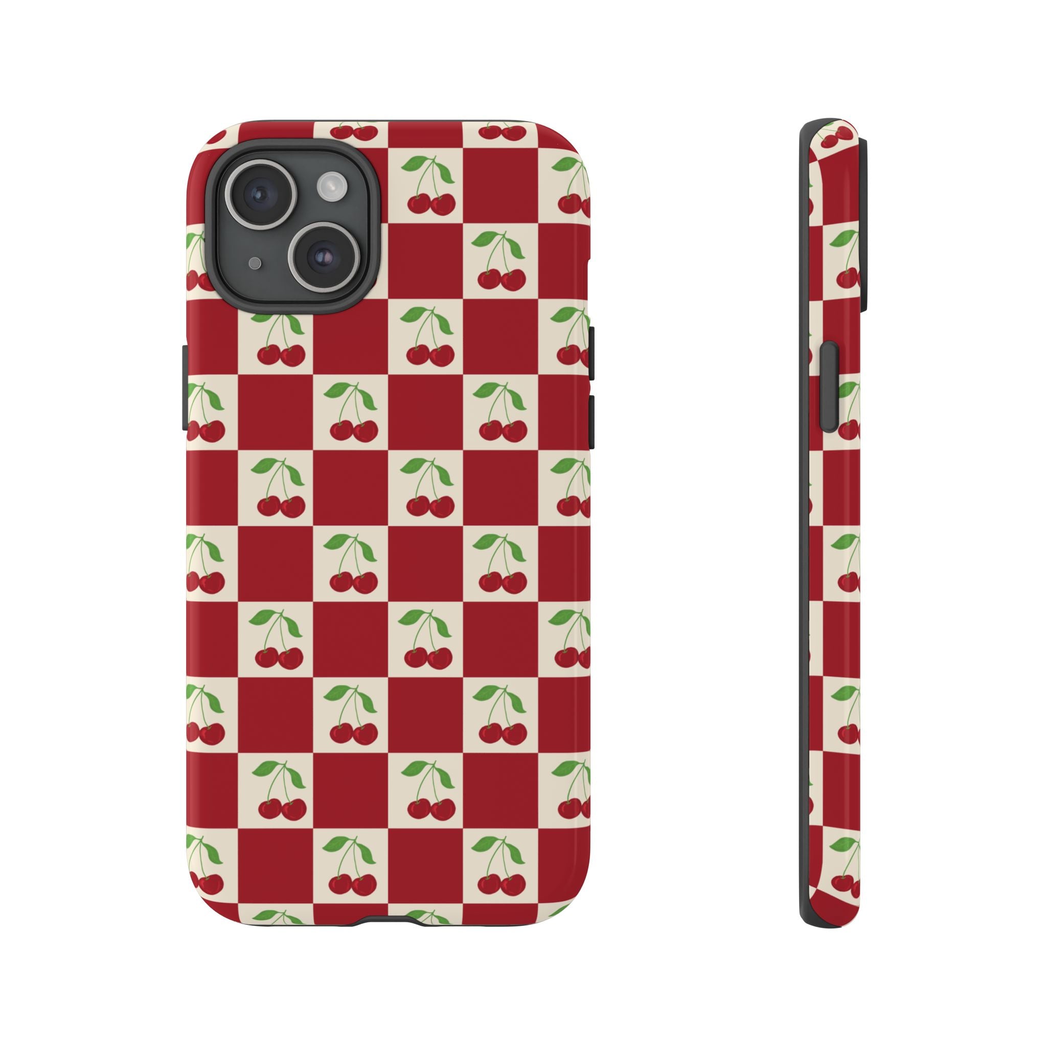 Cherry Check Phone Case