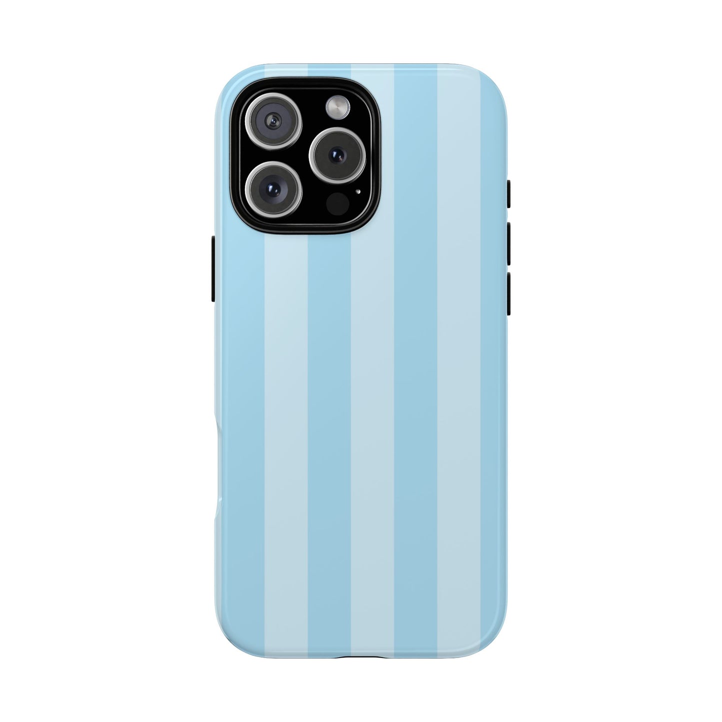 Coque iPhone à rayures bleues | Bord de piscine