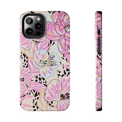 Leopard Lilies | Pastel Floral iPhone Case