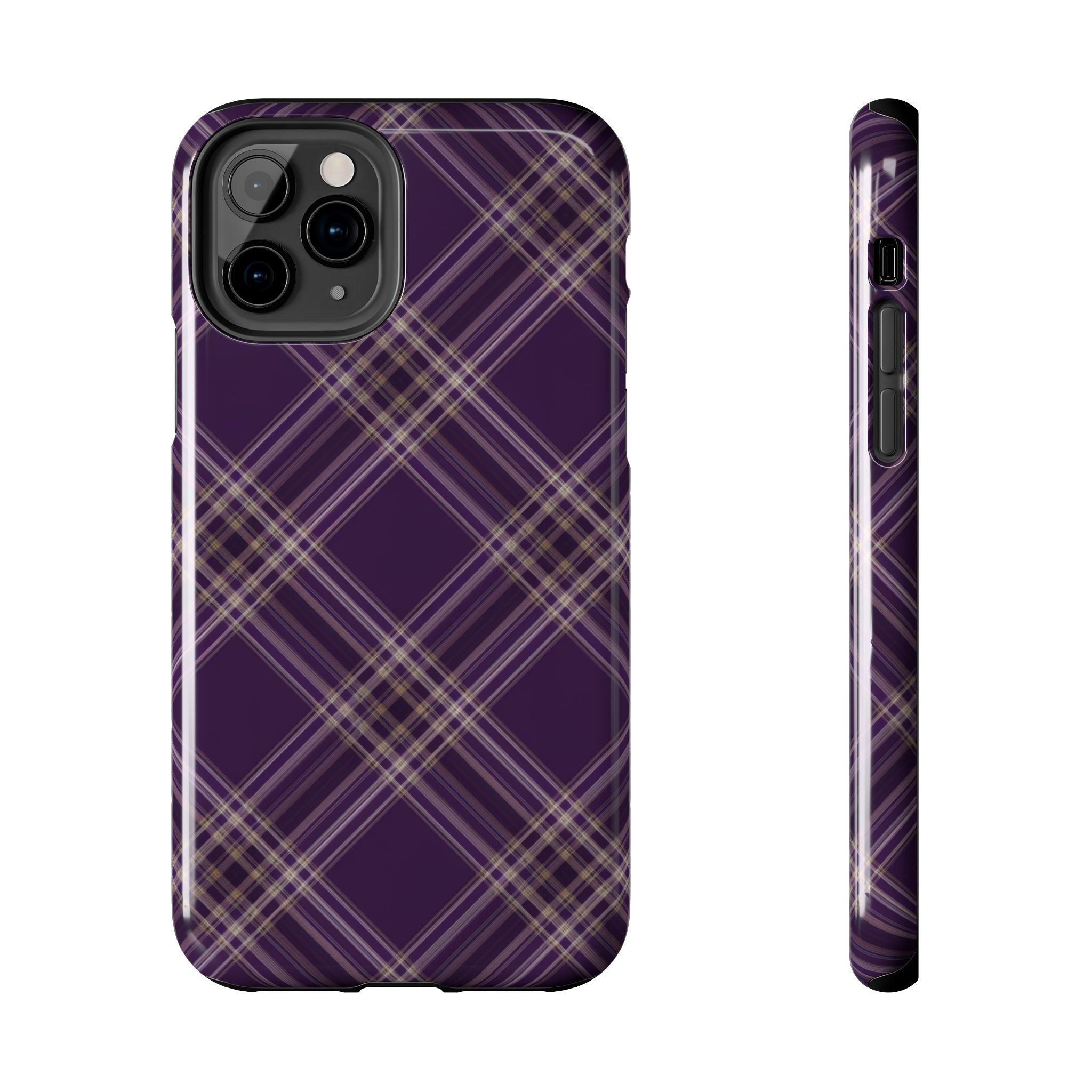 Plaid Prune | Coque iPhone Rétro